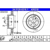 24.0120-0218.1 ATE Гальмівний диск