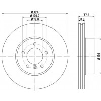 8DD 355 109-921 HELLA Гальмівний диск