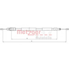 10.4708 METZGER Тросик, cтояночный тормоз