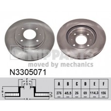 N3305071 NIPPARTS Гальмівний диск