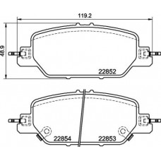 P 28 097 BREMBO Комплект гальмівних колодок дисковий гальм