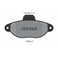 2143602 TEXTAR Комплект гальмівних колодок дисковий гальм