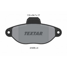 2143602 TEXTAR Комплект гальмівних колодок дисковий гальм