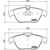 P 50 068X BREMBO Комплект гальмівних колодок дисковий гальм