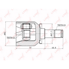 CI-4601 LYNXauto Шарнирный комплект, Привідний вал