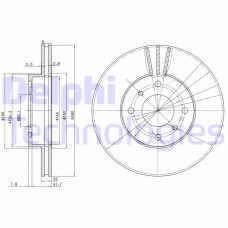 BG3596C DELPHI Гальмівний диск