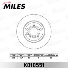 K010551 MILES Гальмівний диск