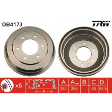 DB4173 TRW Гальмівний барабан