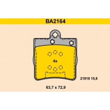BA2164 BARUM Комплект гальмівних колодок дисковий гальм