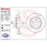 08.A612.41 BREMBO Гальмівний диск