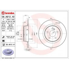 08.A612.41 BREMBO Гальмівний диск