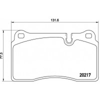 P 44 018 BREMBO Комплект гальмівних колодок дисковий гальм