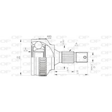CVJ5593.10 OPEN PARTS Шарнирный комплект, Привідний вал
