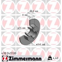 470.2417.00 ZIMMERMANN Гальмівний диск