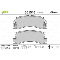 301540 VALEO КомплеК т гальмівних колодок, дискове гальмо