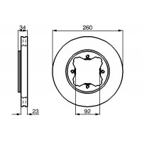 0 986 478 568 BOSCH Гальмівний диск