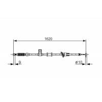 1 987 477 893 BOSCH Тросик, cтояночный тормоз