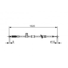 1 987 477 893 BOSCH Тросик, cтояночный тормоз