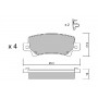 BPTO-2001 AISIN Комплект гальмівних колодок дисковий гальм