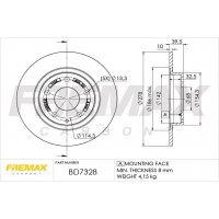 BD-7328 FREMAX Гальмівний диск