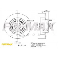 BD-7328 FREMAX Гальмівний диск