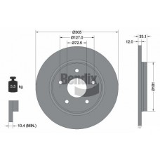 BDS1783HC BENDIX Braking Гальмівний диск