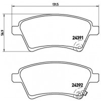 P 23 105 BREMBO Комплект гальмівних колодок дисковий гальм