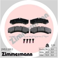 29153.200.1 ZIMMERMANN Комплект гальмівних колодок дисковий гальм