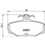 8DB 355 017-621 HELLA Комплект гальмівних колодок, дискове гальмо