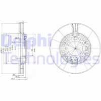 BG3193 DELPHI Гальмівний диск