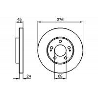 0 986 479 035 BOSCH Гальмівний диск