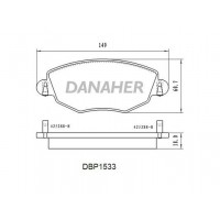 DBP1533 DANAHER Комплект гальмівних колодок дисковий гальм