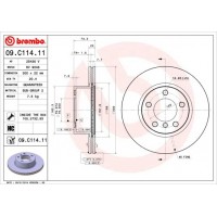 09.C114.11 BREMBO Гальмівний диск