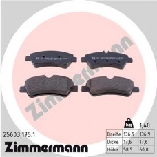 25603.175.1 ZIMMERMANN Комплект гальмівних колодок дисковий гальм