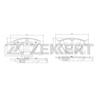 BS-2141 ZEKKERT КомплеК т гальмівних колодок, дискове гальмо