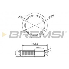 FA1631 BREMSI Повітряний фільтр
