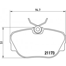 P 06 010 BREMBO Комплект гальмівних колодок дисковий гальм