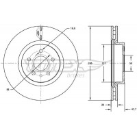 TX 73-13 TOMEX Brakes Гальмівний диск