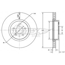 TX 73-13 TOMEX Brakes Гальмівний диск
