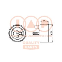 127-15040 IAP QUALITY PARTS Натяжний ролик ремінь ГРМ