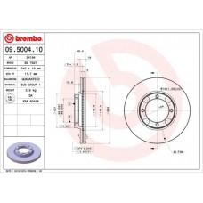 09.5004.10 BREMBO Гальмівний диск