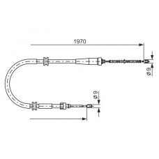 1 987 482 253 BOSCH Тросик, cтояночный тормоз