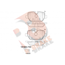 RB1664-700 R BRAKE Комплект гальмівних колодок дисковий гальм