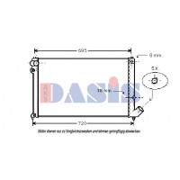 161810N AKS DASIS Радіатор охолодження двигуна