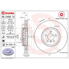 09.C408.13 BREMBO Гальмівний диск