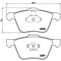 P 86 022 BREMBO Комплект гальмівних колодок дисковий гальм