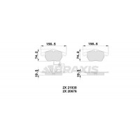 AB0224 BRAXIS КомплеК т гальмівних колодок, дискове гальмо
