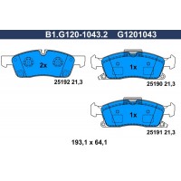 B1.G120-1043.2 GALFER КомплеК т гальмівних колодок, дискове гальмо