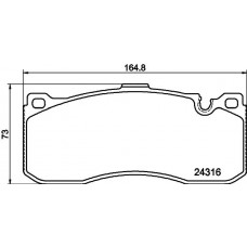 MDB2974 MINTEX Комплект гальмівних колодок дисковий гальм