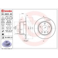 08.6853.81 BREMBO Гальмівний диск